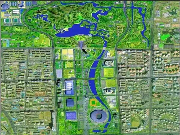 北京奥林匹克公园龙形水系