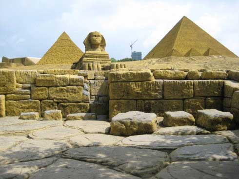 深圳世界之窗吉萨金字塔群 深圳世界之窗吉萨金字塔群