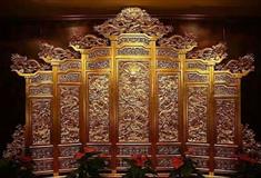 故宫博物院髹金雕龙宝座屏风有什么好看的