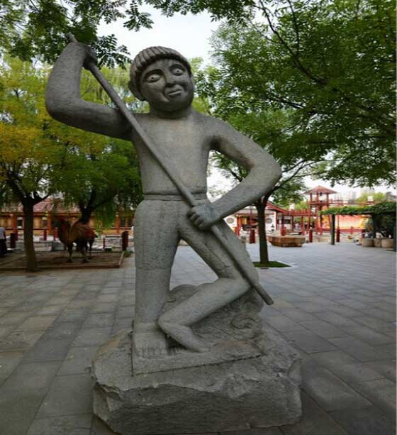 大唐芙蓉园黑人俏雕像