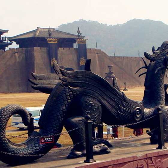 横店秦王宫四条飞龙 横店秦王宫四条飞龙