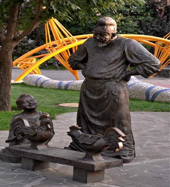 大唐芙蓉园呆若木鸡雕塑 大唐芙蓉园呆若木鸡雕塑