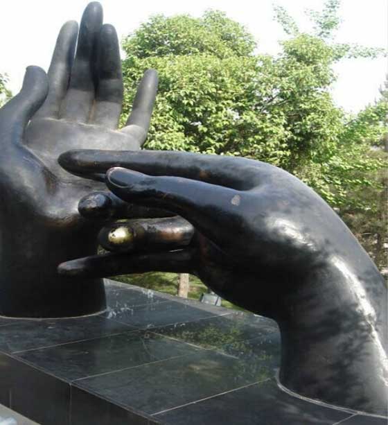 大唐芙蓉园火焰印雕塑 大唐芙蓉园火焰印雕塑