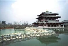 大唐芙蓉园百步生莲汀步浮雕