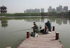 大唐芙蓉园垂钓雕塑