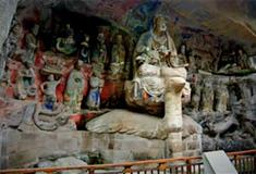 大足石刻孔雀明王经变相