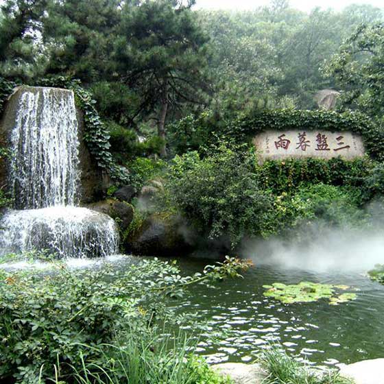 天津盘山风景名胜区三盘暮雨