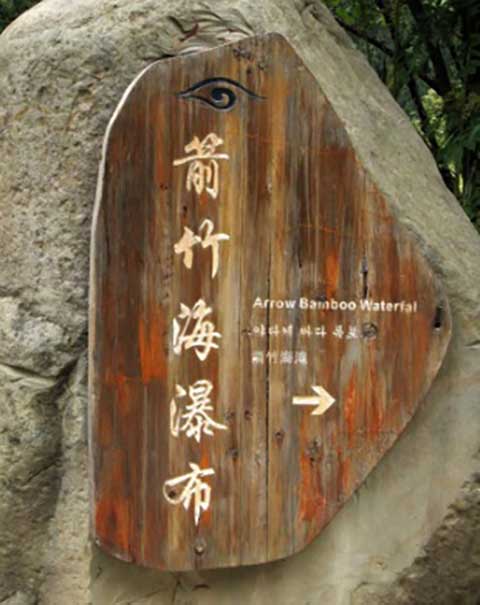 九寨沟风景区箭竹海瀑布